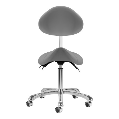 Banco cosmético Giovanni 1004 cinzento com base prateada — vista frontal
