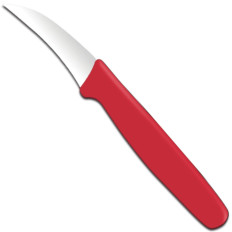 Coltello peeling con una lama piegata da 158 mm - rosso