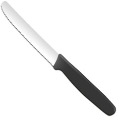 Serrated Universal Knife 112/211 mm - Sort