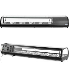 Système d'affichage avec éclairage LED 5 x GN 1/2 190 W