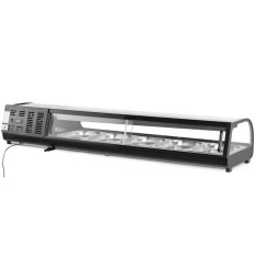 Display system med LED-belysning 5 x GN 1/2 190 W