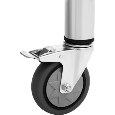 Table Worktop on wheels 2 levels 60 x 80 cm steel up to 135 kg