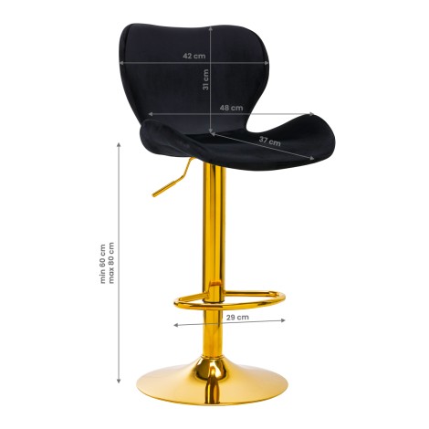 BARSTOL QS-B15 VELVET SORT — forfra