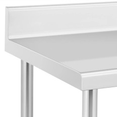 Tabela de mesa de mesa de mesa com racks nas rodas 2 níveis 60 x 80 cm de aço