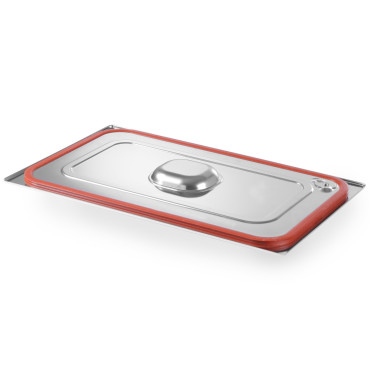 Tampa do recipiente de linha GN Profi com gaxeta de aço inoxidável GN1 / 3 325x176mm - Hendi 802632