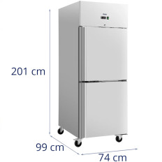 Gabinete de enfriamiento Frigorífico para ruedas 2 puertas 2-8c 750 l