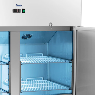 Gabinete de refrigeração geladeira sobre rodas 4 portas 2-8C 1160 l