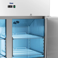 Gabinete de enfriamiento refrigerador sobre ruedas 4 puertas 2-8c 1160 l