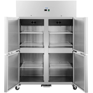 Gabinete de enfriamiento refrigerador sobre ruedas 4 puertas 2-8c 1160 l