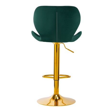 Tabouret de Bar QS-B15 Velours Vert — vue arrière