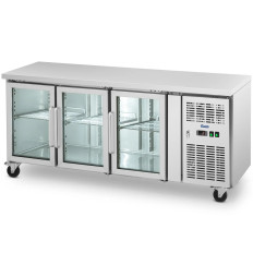 Hladilna tabela 3 Vrata Zastekljena 410 L 179,5 x 73 x 85 cm
