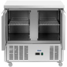 Mesa de catering nas rodas 2 câmaras 240 l 90 x 70 x 95 cm