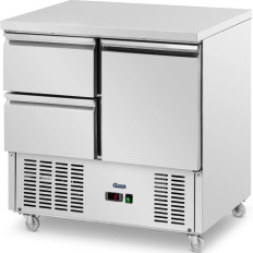 Tavolo refrigerato 1 Camera 2 Cassetti su ruote 240 L 90 x 70 x 95 cm
