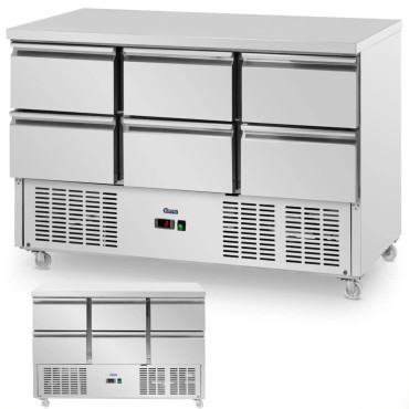 Ψυγείο Πίνακας 6 συρτάρια σε τροχούς 350 L 137 x 70 x 95 cm