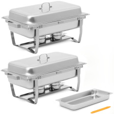 Calentador buffet de Bememar para Pegar GN 1/1 7.5 L STAL- Conjunto de 2 PCS.