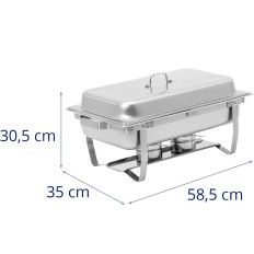 Bememārā bufetes sildītājs ielīmēt GN 1/1 7.5 l Stal- komplekts 4 gab.