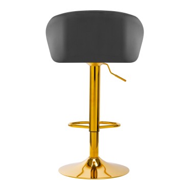 Tabouret de Bar 4Rico QS-B16G Velours Gris — vue arrière