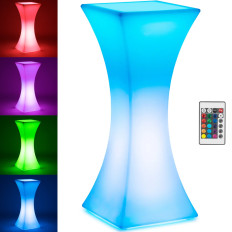 Tabla de club cuadrado Retroceso RGBW LED 45 x 45 x 110 cm