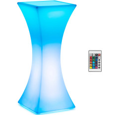 Kvadrātveida kluba galds Backlit RGBW LED 45 x 45 x 110 cm