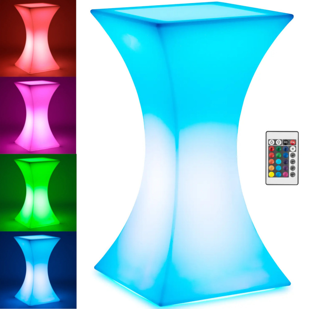 Square Club Galda backlit RGBW LED 60 x 60 x 110 cm