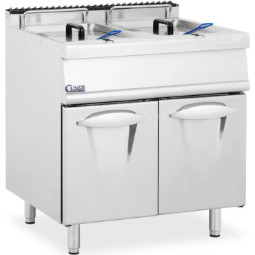 Double gas fryer with...
