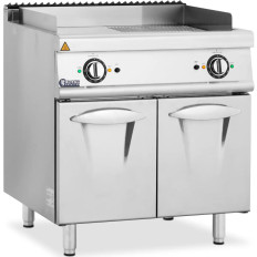 Placa de grelhar. Grill elétrico. Duplo com armário 73,5 x 55 cm 10,8 kw