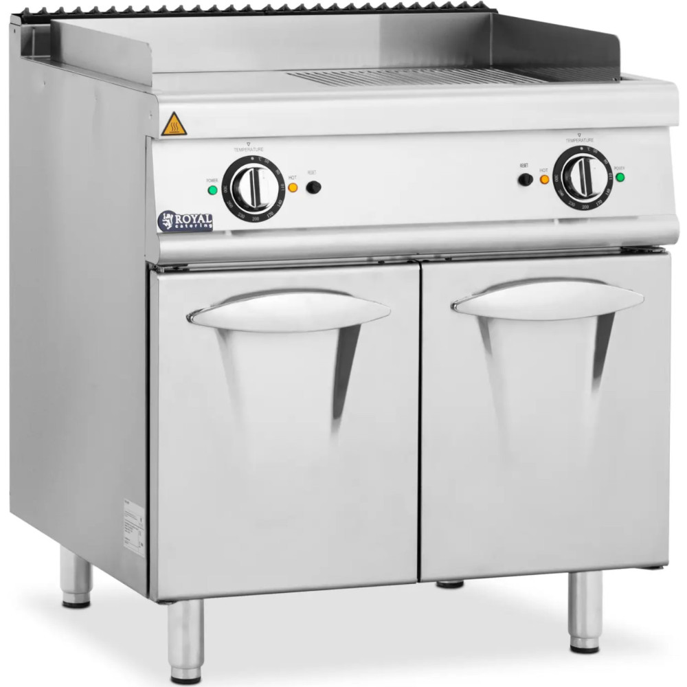 Grillplatte. Elektrischer Grill. Doppel mit Kabinett 73,5 x 55 cm 10,8 kW