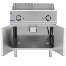 Placa de grelhar. Grill elétrico. Duplo com armário 73,5 x 55 cm 10,8 kw