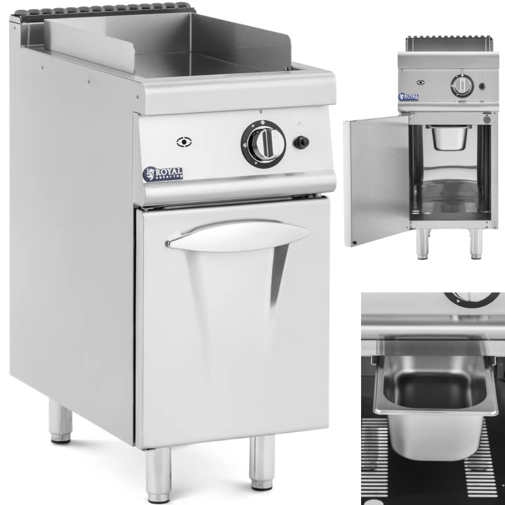 Grill Grill Plate Glatt med en Propan / LPG / Enty-Country Gasskap 6 kW