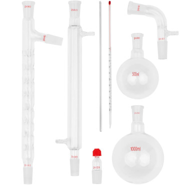 Óculos de laboratório para destilação de 7/40 moagem - um conjunto de 14 el.