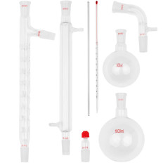 Bicchieri da laboratorio per la distillazione di rettifica 24/40 - un set di 14 el.
