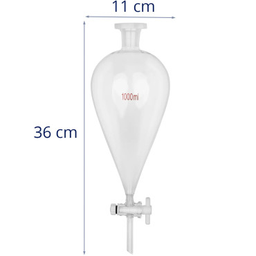 Εργαστηριακός λίπανος διαχωριστής 1000 ml 14/30 γυαλί λείανσης