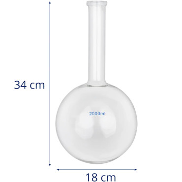 Glaskolv. Laboratorieutrymmen. Laboratorium 2000 ml