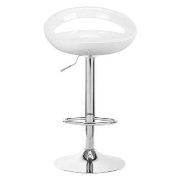 TABOURET DE BAR QS-B01 BLANC — vue de face