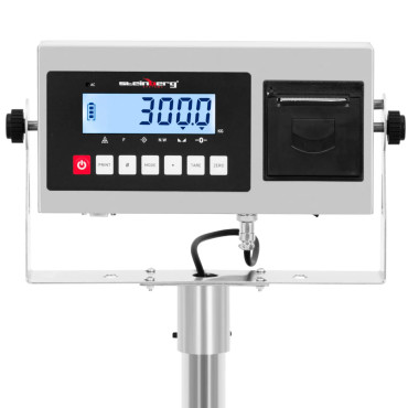Lestvica platforme z LCD nalepko Printer 60 x 45 cm 300 kg / 10 g