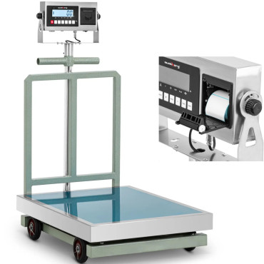 Peso de plataforma com impressoras de etiqueta LCD 60 x 80 cm 1000 kg / 200 g