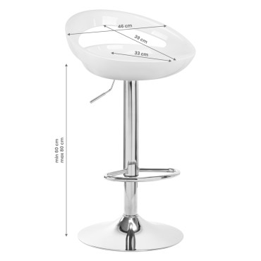 BAR STOOL QS-B01 HVID — forfra