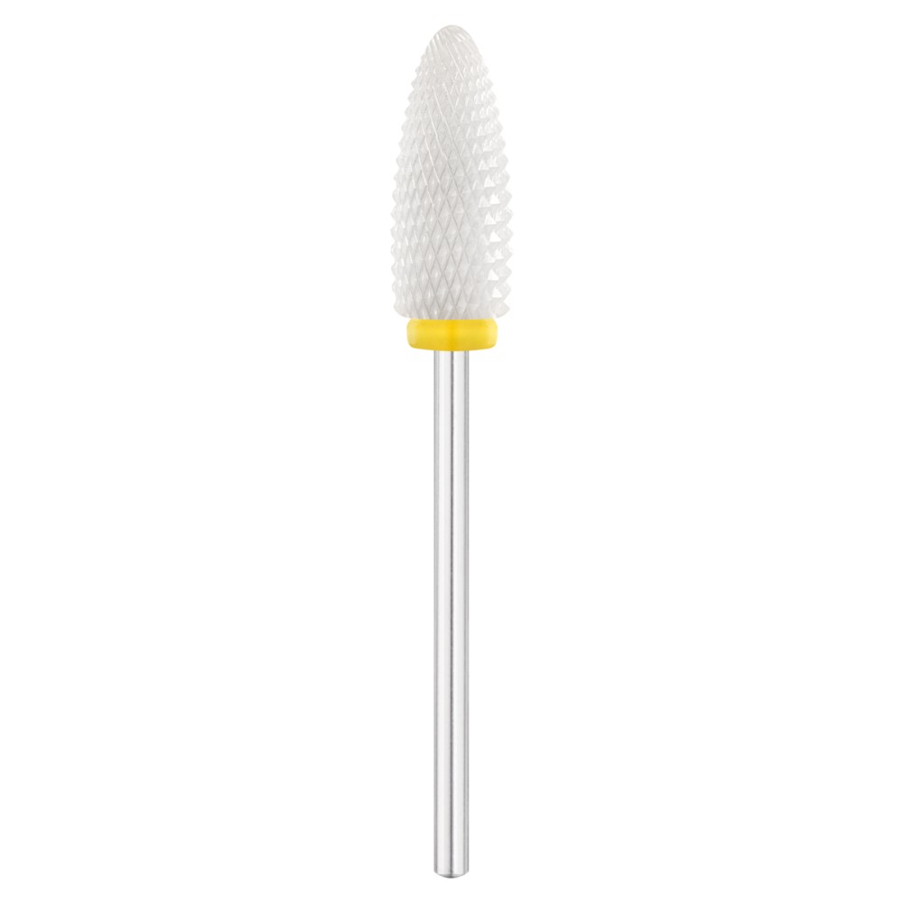 Fraise céramique EXO ovale Ø6,0 mm jaune grain très fin 307XF — vue de face