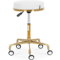 Rotary Cosmetic Hocker auf Rädern Physa Casoria - Weißgold