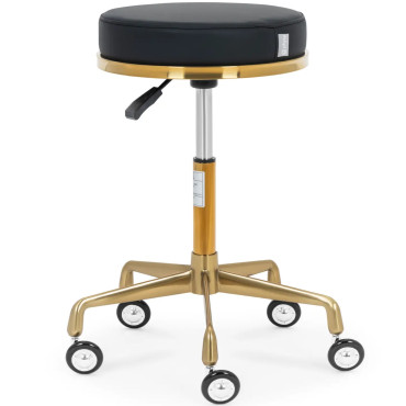 Tabouret cosmétique rotatif sur roues Physa Casoria - Or noire