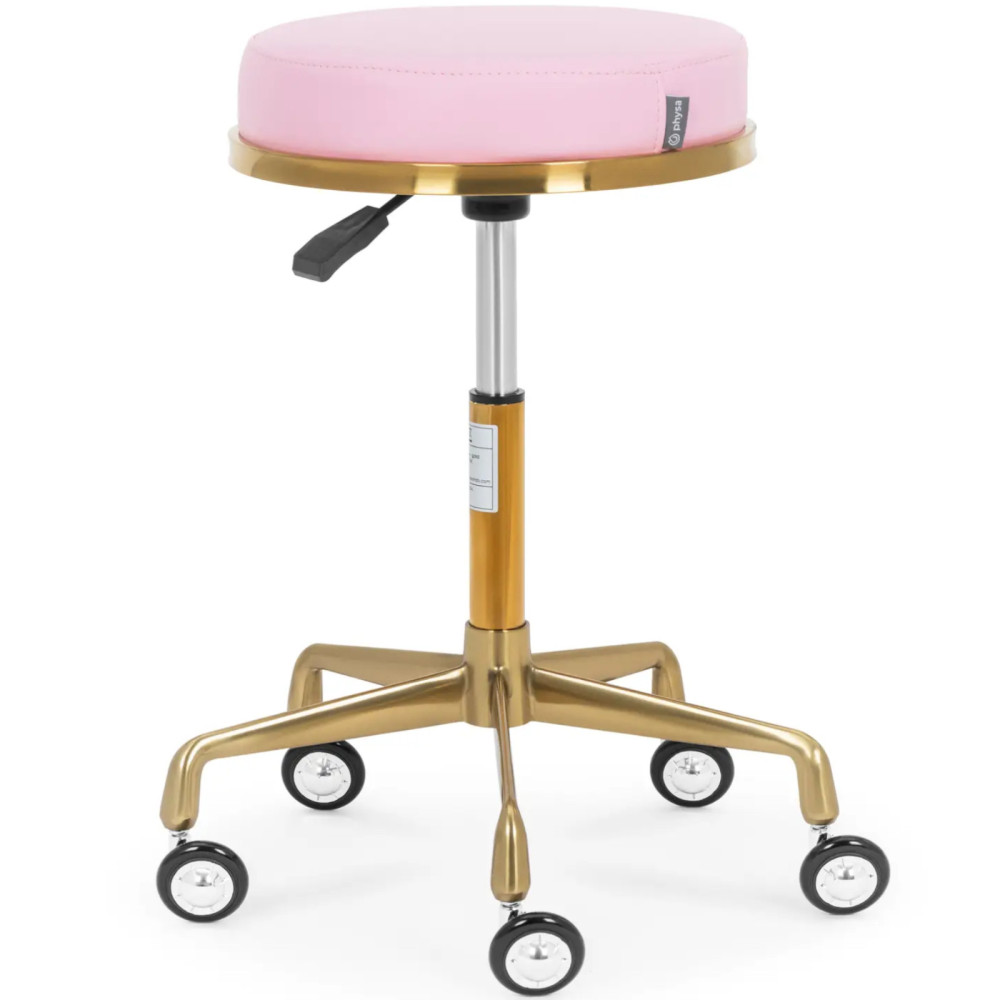 Tabouret cosmétique rotatif sur roues Physa Casoria - Or rose