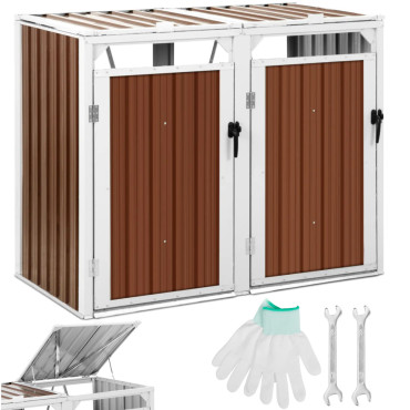 Kuba apaļu segums Cover Double 2 x 240 l - brūns