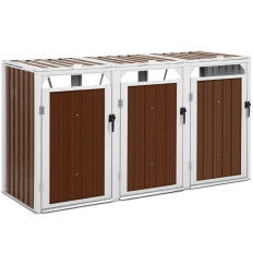 Shield Housing Basket søppel kan trippel 3 x 240 l - brun