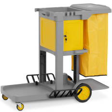 Carrello del servizio alberghiero per la pulizia con lavagna per appunti e borsa 112,5 x 71,5 x 98 cm