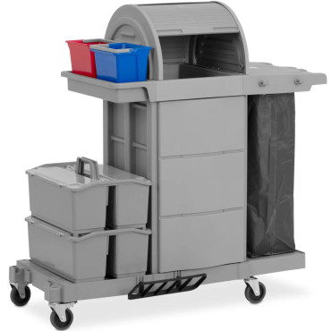 Καθαρισμός του καροτσάκι του ξενοδοχείου με πρόχειρο και τσάντα 2 κουβάδες 128 x 62.5 x 133 cm