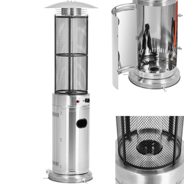 Lâmpada de aquecimento Terraço de radiador de calor 5 kw 182 cm - Prata