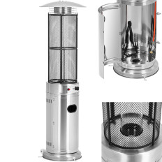 Verwarmingslamp Warmte Radiateur Terras 5 kW 182 cm - Zilver