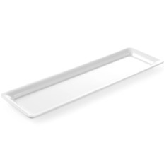 Vassoio a buffet per piatti da melaminico GN2 / 4 Altezza 20mm Bianco - Hendi 566053