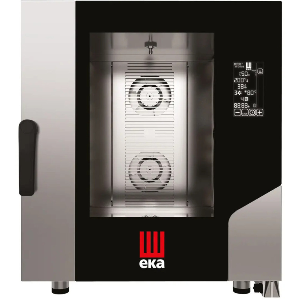 Gastro de máscara preto de vapor de vapor convectivo 7 x GN 1/1 10400 W