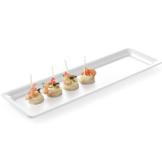 Plateau d'exposition de buffet pour plats en mélamine GN2/4 hauteur 20mm blanc - Hendi 566053